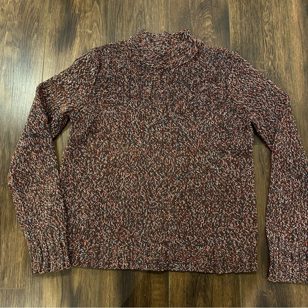 Mock neck knit sweater